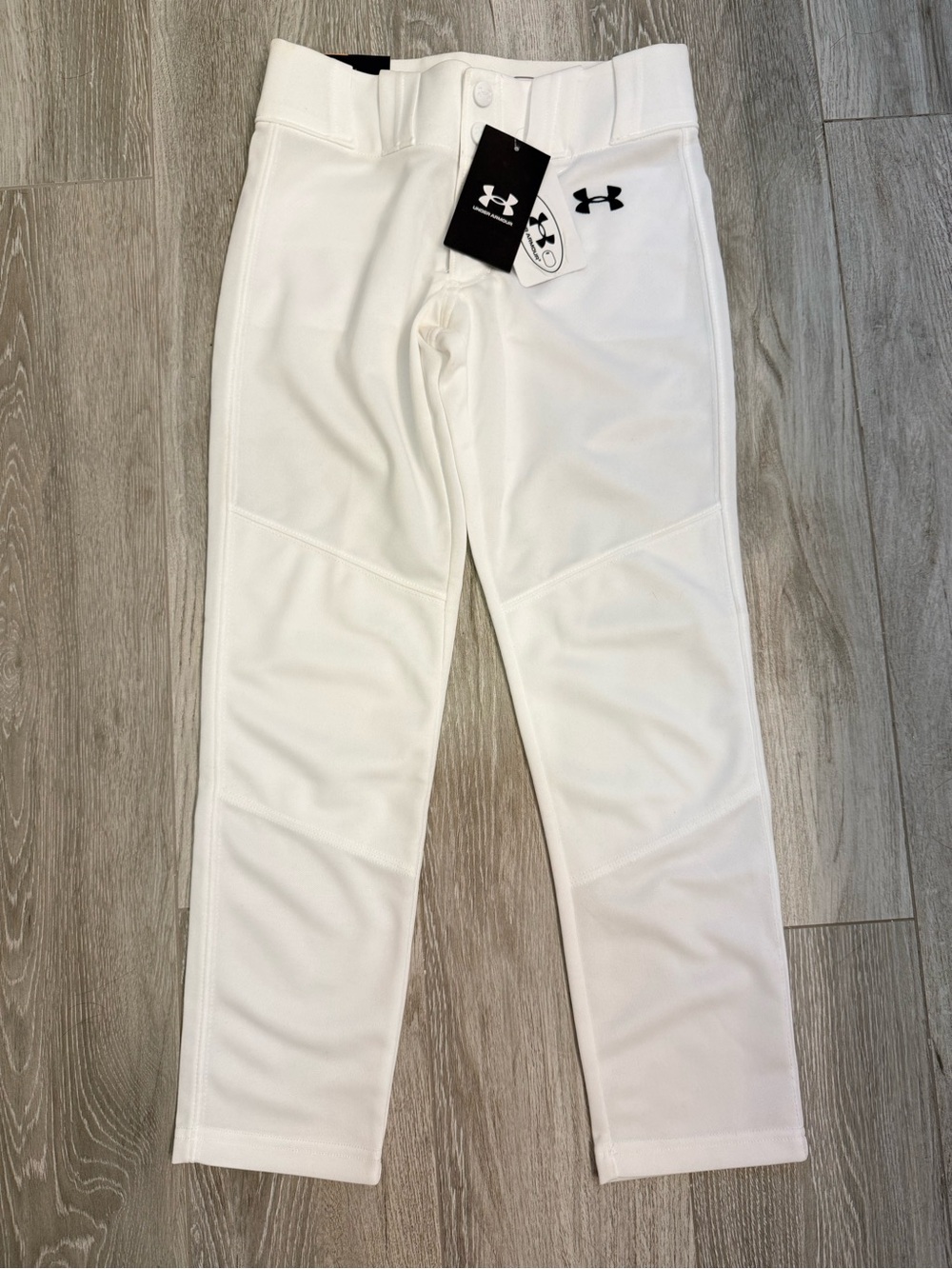 Under Armour White Kids' Baseball Pants (youth small) NWT